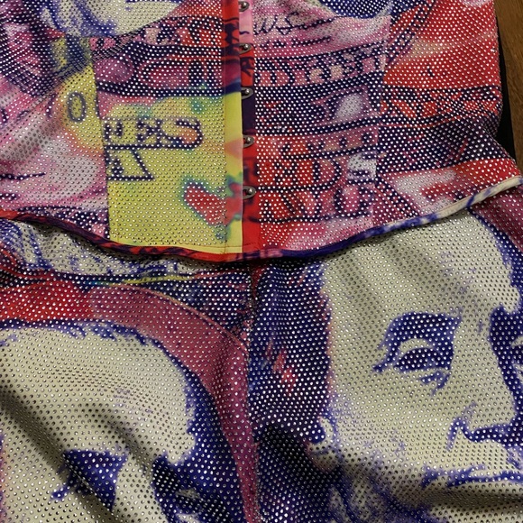 Akira plus size rhinestones all over corset money romper 2x - Picture 2 of 3